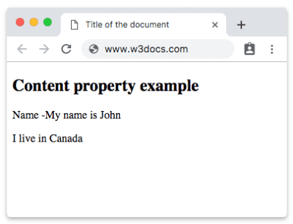 CSS content-Eigenschaft