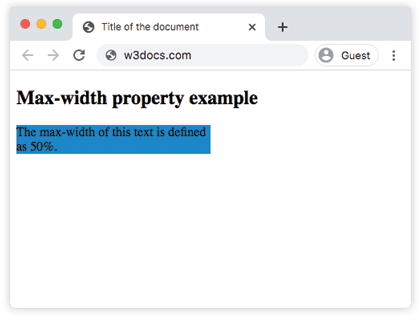 CSS max-width Eigenschaft
