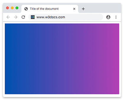 Ein CSS-Linearverlauf, der oben blau und unten lila ist