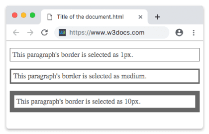 CSS border-width Eigenschaft