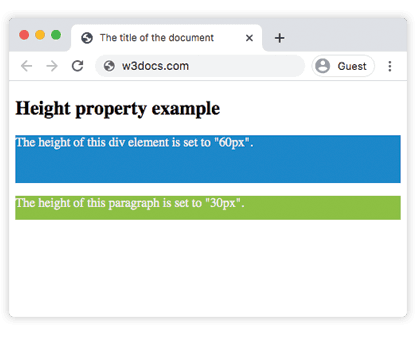 CSS height-Eigenschaft