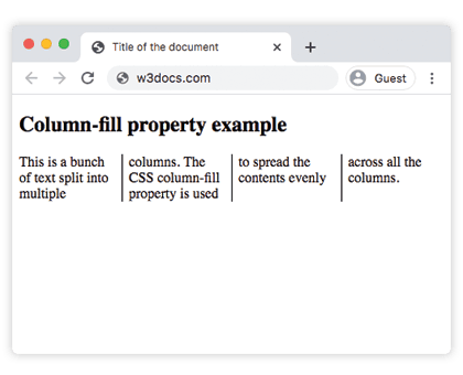 CSS column-fill balance Beispiel