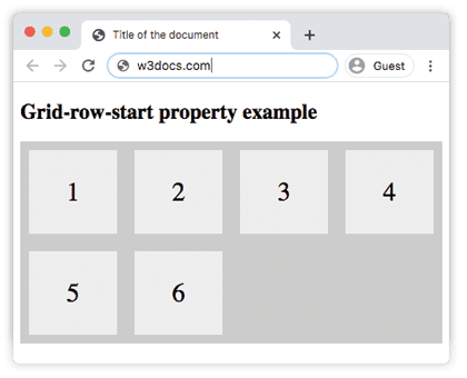 CSS grid-row-start mit dem Standardwert auto