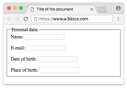 Beispiel für das legend-Tag