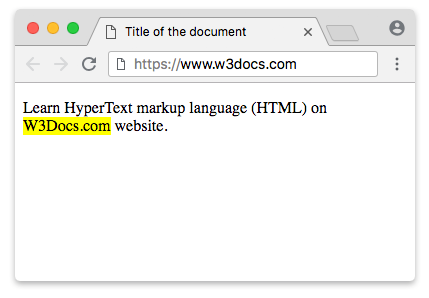 Beispiel für das mark-Tag
