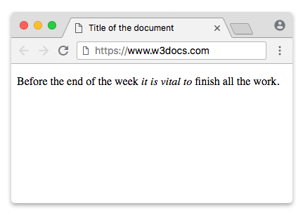 Beispiel für kursiven Text