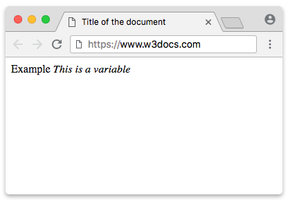 Beispiel für das var-Tag
