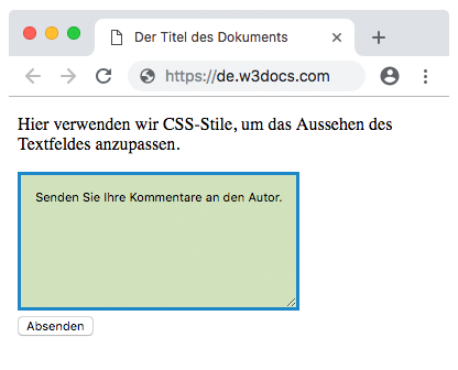 textarea beispiel
