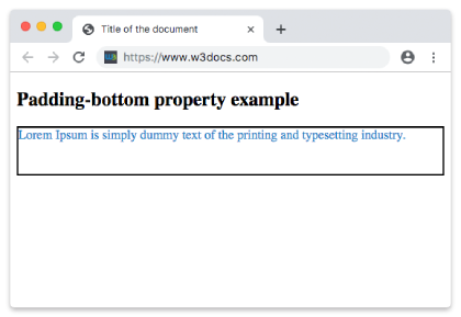 CSS padding-bottom-Eigenschaft