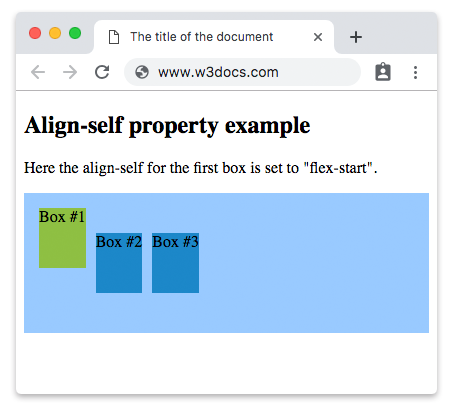 CSS align-self-Eigenschaft