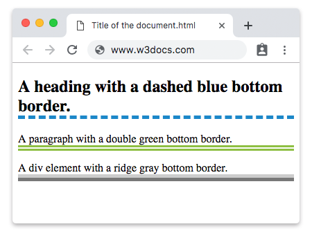 CSS border-bottom-Eigenschaft