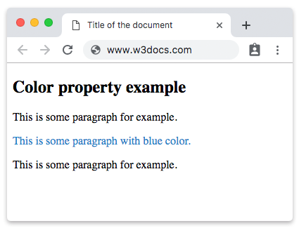 CSS color-Eigenschaft