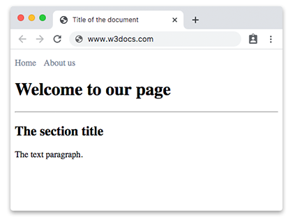 Beispiel für das <code>{{ '003cheader003e' }}</code>-Tag