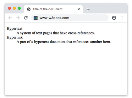 Beispiel für das dt-Tag
