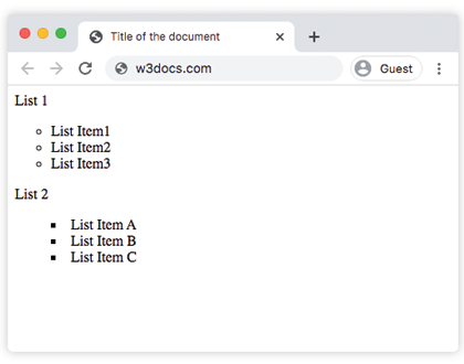 CSS list-style-Eigenschaft