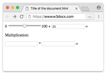 Beispiel für das output-Tag